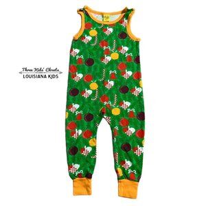 DUNS Sweden Sz 104 (4) Organic Christmas Jumpsuit Romper